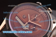 Tag Heuer Mikrogirder 2000 Chronograph Miyota Quartz Rose Gold Case with PVD Bezel and Brown Dial