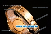 Rolex Daytona Chrono Swiss Valjoux 7750 Automatic Yellow Gold Case/Bracelet with Black Dial Ceramic Bezel and Stick Markers (BP)