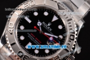 Rolex Yacht-Master Swiss ETA 2836 Automatic Full Steel with Black Dial and Dot Markers - 1:1 Original (JF)