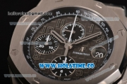 Audemars Piguet Royal Oak Offshore 2014 New Chrono Swiss Valjoux 7750 Automatic Steel Case with Coffee Dial and Gray Leather Strap (J12)