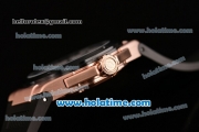 IWC Ingenieur Asia ST Automatic Rose Gold Case with Black Rubber Strap White Dial and PVD Bezel