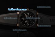 Bell&Ross BR 01-94 Swiss Quartz Movement PVD Case with Black Dial and Black Rubber Strap Bell&Ross BR 01-94 Swiss Quartz Movement PVD Case with Black Dial and Black Rubber Strap