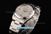 Rolex Air King Oyster Perpetual Swiss ETA 2836 Automatic Movement Full Steel with Silver Dial