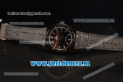Hublot Classic Fusion 9015 Auto PVD Case PVD Bezel with Black Dial and Black Leather Strap
