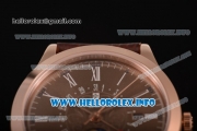 Patek Philippe Grand Complications Perpetual Calendar Miyota Quartz Rose Gold Case with Brown Dial and White Roman Numeral Markers