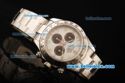 Rolex Daytona Chronograph Swiss Valjoux 7750 Automatic Movement Full Steel with White Dial and Arabic Numerals