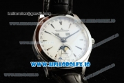 Jaeger-LECoultre Master Calendar Miyota 9015 Automatic Steel Case White Dial With Stick Markers Black Leather Strap (JH)