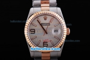 Rolex Datejust Automatic with White Dial and Rose Gold Bezel