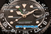 Rolex GMT-Master II Asia Automatic PVD Case with Black Dial and White Markers - Army Green Nylon Strap