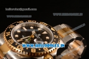 Rolex GMT-Master II Swiss ETA 2836 Automatic Two Tone Rose Gold Case With Ceramic Bezel Black Dial 116713 LN