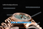 Rolex Datejust Swiss ETA 2671 Automatic Rose Gold Case with Diamonds Markers Green Dial and Rose Gold Bracelet (BP)