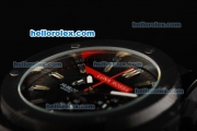 Hublot Big Bang King Luna Rossa Chronograph Miyota Quartz Movement PVD Case with Black Dial and Stick Markers