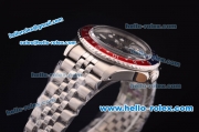 Rolex GMT Master Vintage Asia 2813 Automatic Full Steel with Blue/Red Bezel and Black Dial-White Markers