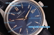 IWC Ingenieur Vintage Swiss ETA 2892 Automatic Steel Case with Stick Markers and Blue Dial