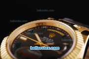 Rolex Day-Date II Automatic Movement Full Gold with Green Markers and Black Dial