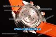 Omega Seamaster Planet Ocean Chrono Clone 9300 Automatic Steel Case with Black Dial and Orange Bezel - 1:1 Original