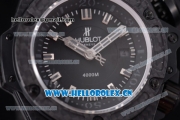 Hublot King Power Diver Oceanographic 4000 Clone HUB4100 Automatic Carbon Fiber Case with Black Dial Black Rubber Strap and Stick Markers