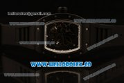 Richard Mille RM 055 Bubba Watson Miyota 9015 Automatic Ceramic Case with Black Dial and Black Rubber Strap