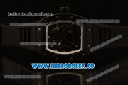 Richard Mille RM 055 Bubba Watson Miyota 9015 Automatic Ceramic Case with Black Dial and Black Rubber Strap