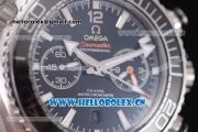 Omega Seamaster Planet Ocean Swiss Valjoux 7750 Automatic Stainless Steel Case /Bracelet with Black Dial and Stick Markers (EF)