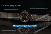 Hublot Classic Fusion Chronograph 7750 Auto PVD Case PVD Bezel with Black Dial and Black Leather Strap