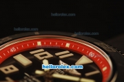 Breitling SuperOcean Swiss ETA 2836 Automatic Steel Case with Red Dial and Black Rubber Strap