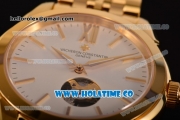 Vacheron Constantin Patrimony Tourbillon Miyota 9015 Automatic Full Yellow Gold with White Dial and Stick Markers (YR)