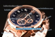 Tag Heuer Mikrograph Chrono Miyota OS10 Quartz Full Rose Gold with Black/Grey Dial and Arabic Numeral Markers