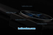 Bell & Ross BR 03-94 Quartz Movement PVD Case with Black Dial and Blue Marker-Black Rubber Strap