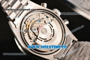 Rolex Daytona Swiss Valjoux 7750 Chronograph Movement White Dial with Silver Stick Marker and Black Subdials-SS Strap