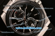 IWC Ingenieur Asia ST Automatic Steel Case with Black Rubber Strap PVD Bezel and Black Dial