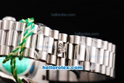 Rolex Datejust Oyster Perpetual Swiss ETA 2836 Automatic Movement Silver Case with White Dial and Diamond Markers