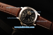 Panerai Luminor GMT PAM 088 Swiss Valjoux 7750 Automatic Movement Steel Case with Black Dial and White Markers