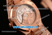 Audemars Piguet Royal Oak 41MM Clone AP Calibre 3120 Automatic Rose Gold Case with Gray Dial and Rose Gold Bracelet - (EF)