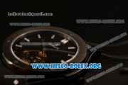 Hublot Classic Fusion Tourbillon Swiss Tourbillon Manual Winding PVD Case with Black Dial and Black Rubber Strap (ZF)