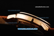 Vacheron Constantin Power Reserve Automatic Movement Rose Gold Case with Rose Gold Markers and Leather Strap