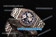 Audemars Piguet Royal Oak Offshore Chrono Blue Themes Swiss Valjoux 7750 Automatic Full Steel with Blue Dial and White Arabic Numeral Markers (JF)