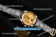 Cartier Calibre De Swiss ETA 2824 Automatic Steel Case with Gold Dial and Roman Numeral Markers