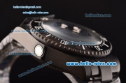 Rolex Pro-Hunter Sea-Dweller Asia 2813 Automatic PVD Case with PVD Strap Black Dial White Markers