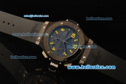 Hublot Big Bang Chronograph Swiss Valjoux 7750 Automatic Movement PVD Case and Bezel with Yellow Markers