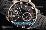 Cartier Calibre de Cartier Diver Swiss ETA 2824 Automatic Steel Case with Black Dial and Roman Numeral Markers