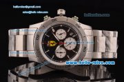 Ferrari Chronograph Miyota OS20 Quartz Full Steel with White Markers and Black Dial