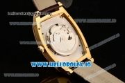 Breguet Heritage Asia Automatic Yellow Gold Case White Dial With Roman Numeral Markers Brown Leather Strap