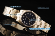 Rolex Air King Automatic Movement ETA Coating Case and Blue Dial and White Roman Numerals