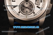 Cartier Calibre De Cartier Miyota 9015 Automatic Steel Case with White Dial and Blue Leather Strap