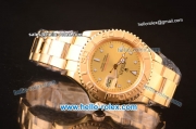 Rolex Yachtmaster Swiss ETA 2836 Automatic Full Gold with Gold Dial 10 Micron Plated-1:1 Original