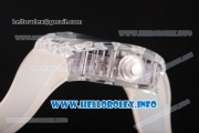 Richard Mille RM 56-01 Tourbillon Miyota 6T51 Manual Winding Sapphire Crystal Case with Skeleton Dial and Aerospace Nano Translucent Strap