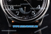 Longines Master Power Reserve Swiss ETA 2824 Automatic Steel Case with Black Dial and Black Leather Strap Arabic Numeral Markers