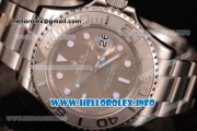 Rolex Yacht-Master 40 Swiss ETA 2836 Automatic Stainless Steel Case/Bracelet with Grey Dial and Dot Markers