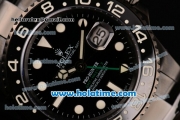 Rolex Pro-Hunter GMT-Master Rolex 3186 Automatic PVD Case/Strap with Black Dial and White Markers
